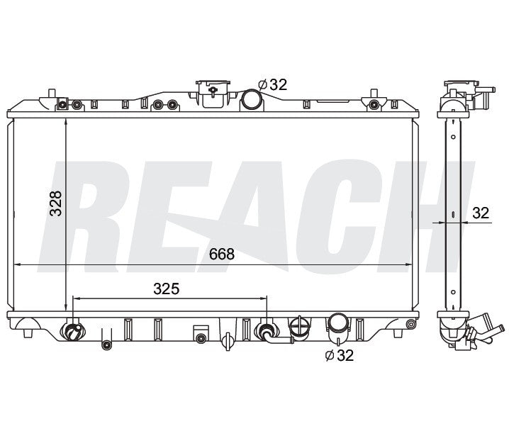 1990 HONDA PRELUDE 2.1 L RADIATOR REA41-885A