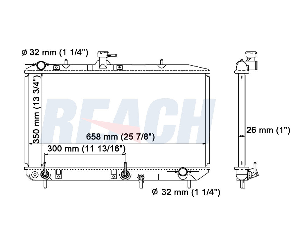 1992 ISUZU IMPULSE 1.6 L RADIATOR REA41-1117A