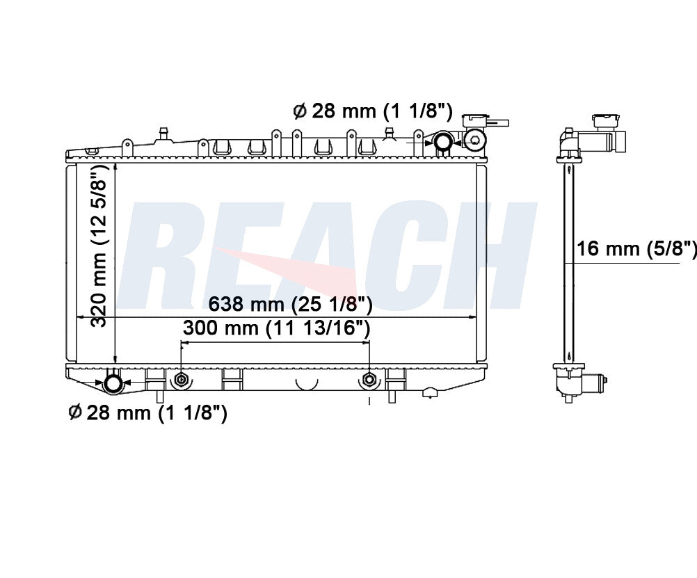 1996 NISSAN SENTRA 2.0 L RADIATOR REA41-1178A