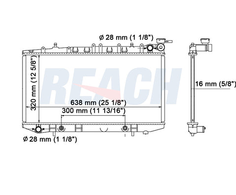 1992 NISSAN SENTRA 2.0 L RADIATOR REA41-1178A