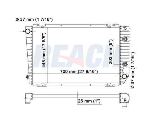 1994 FORD CROWN VICTORIA 4.6 L RADIATOR REA41-1279A