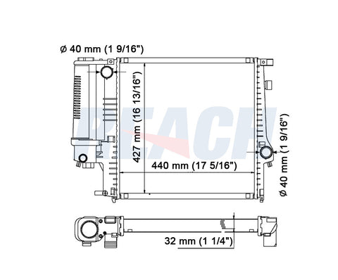 1992 BMW 318IS 1.8 L RADIATOR REA41-1295A