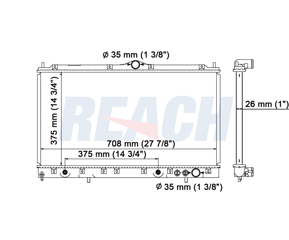 1994 DODGE STEALTH 3.0 L RADIATOR REA41-1298A