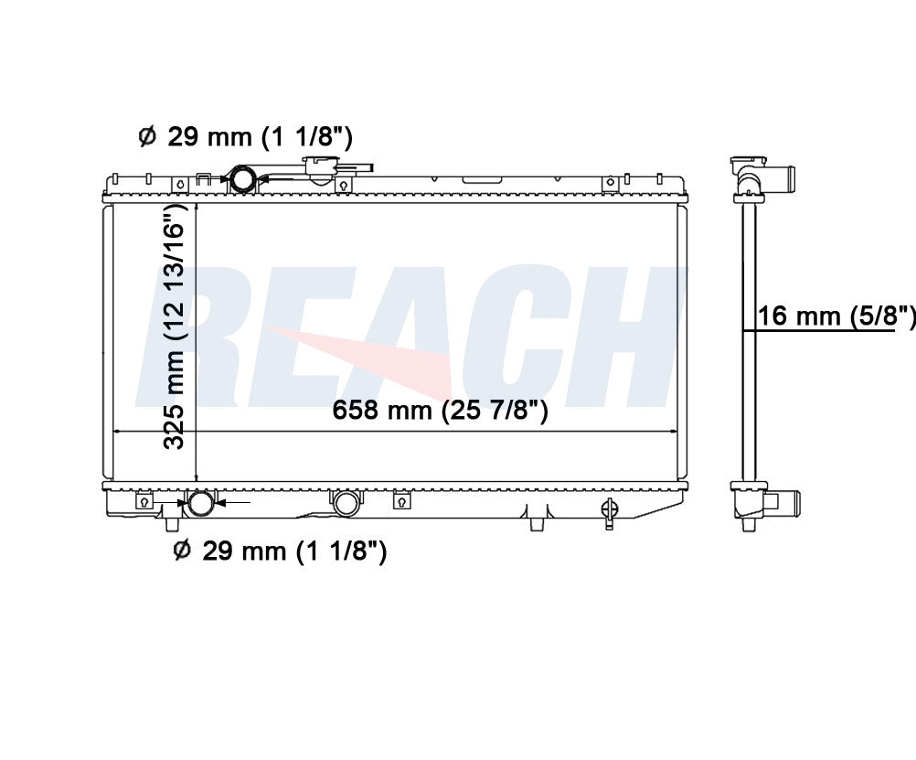 1991 TOYOTA TERCEL 1.5 L RADIATOR REA41-1381A