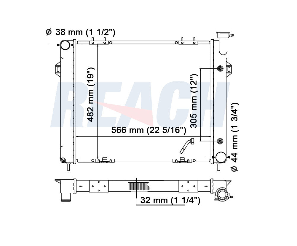 1994 JEEP GRAND CHEROKEE 5.2 L RADIATOR REA41-1394A