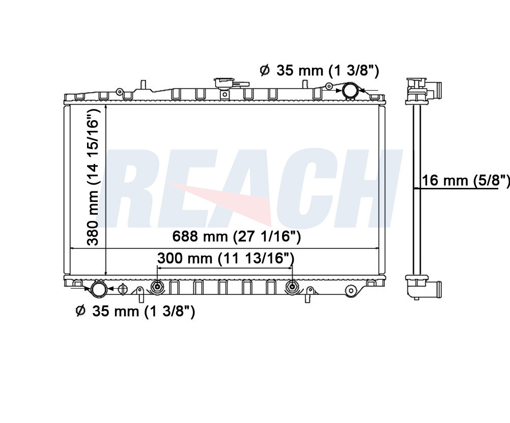 1991 NISSAN AXXESS 2.4 L RADIATOR REA41-140A