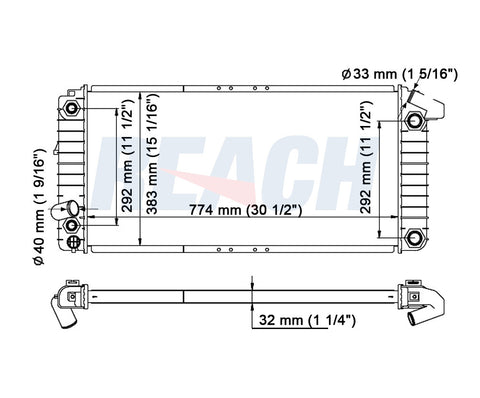 1996 CADILLAC DEVILLE 4.6 L RADIATOR REA41-1482A