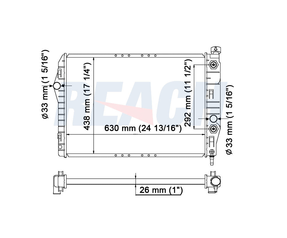 1998 CHEVROLET CAMARO 3.8 L RADIATOR REA41-1485A