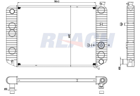 1992 GMC C6H042 6.0 L HD RADIATOR REA41-1499A
