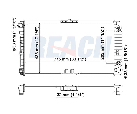 1995 CHEVROLET CAPRICE 5.7 L RADIATOR REA41-1516A