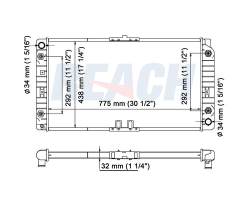 1994 CHEVROLET CAPRICE 5.7 L RADIATOR REA41-1517A