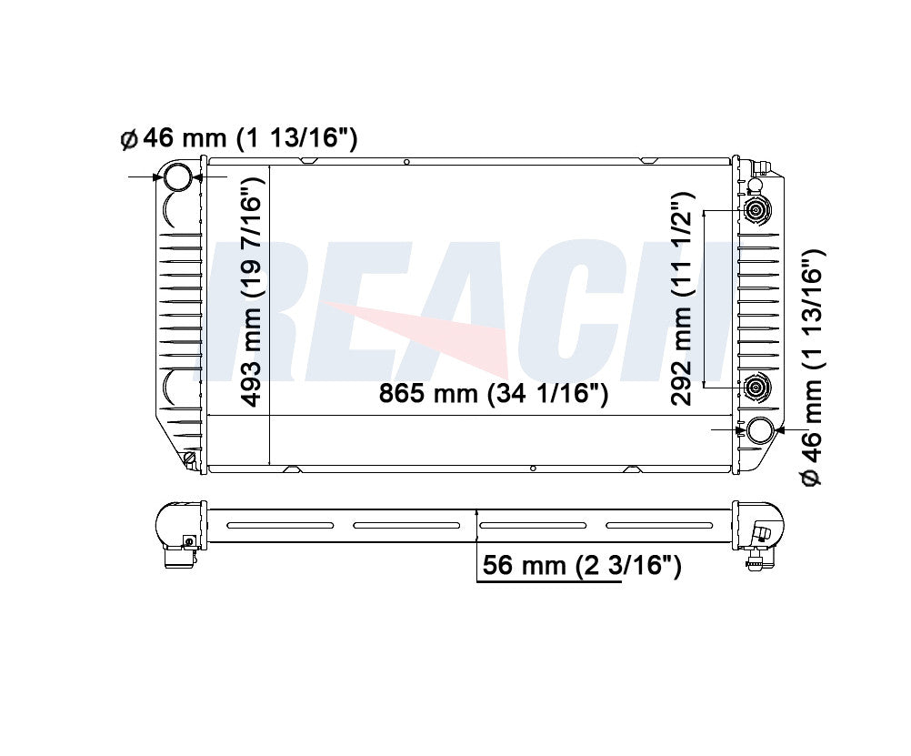 1998 GMC C2500 6.5 L RADIATOR REA41-1523A