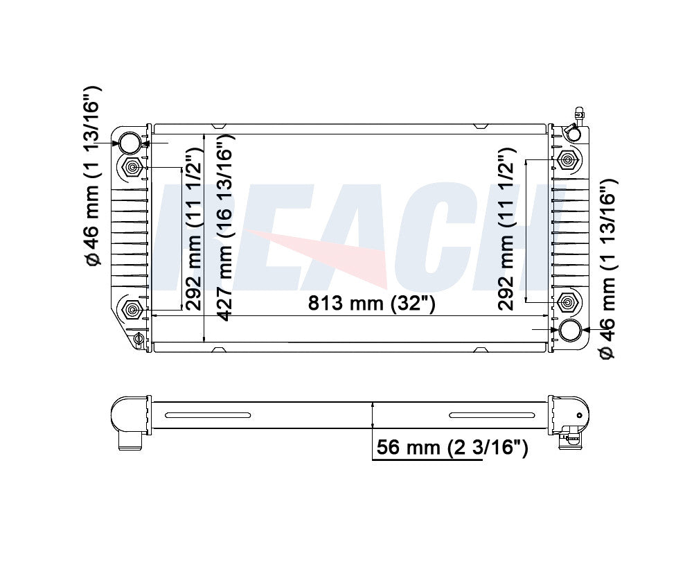 1994 CHEVROLET G30 6.5 L RADIATOR REA41-1538A