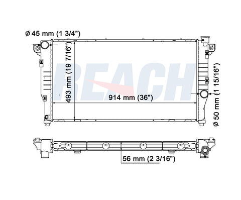 2002 DODGE RAM 3500 5.9 L RADIATOR REA41-1553A