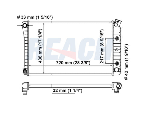 1981 CHEVROLET K20 SUBURBAN 4.8 L RADIATOR REA41-161A