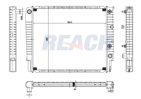 1993 VOLVO 960 2.9 L RADIATOR REA41-1738A