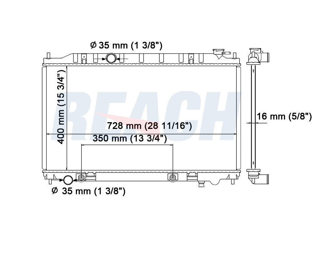 2004 NISSAN ALTIMA 2.5 L RADIATOR REA41-2414A