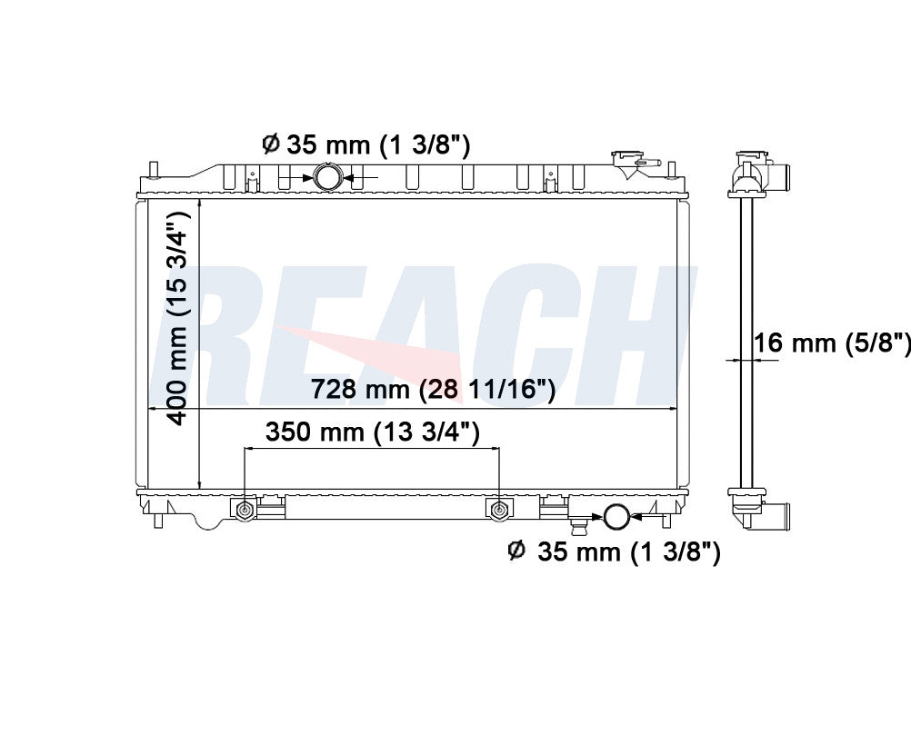 2005 NISSAN MAXIMA 3.5 L RADIATOR REA41-2415A