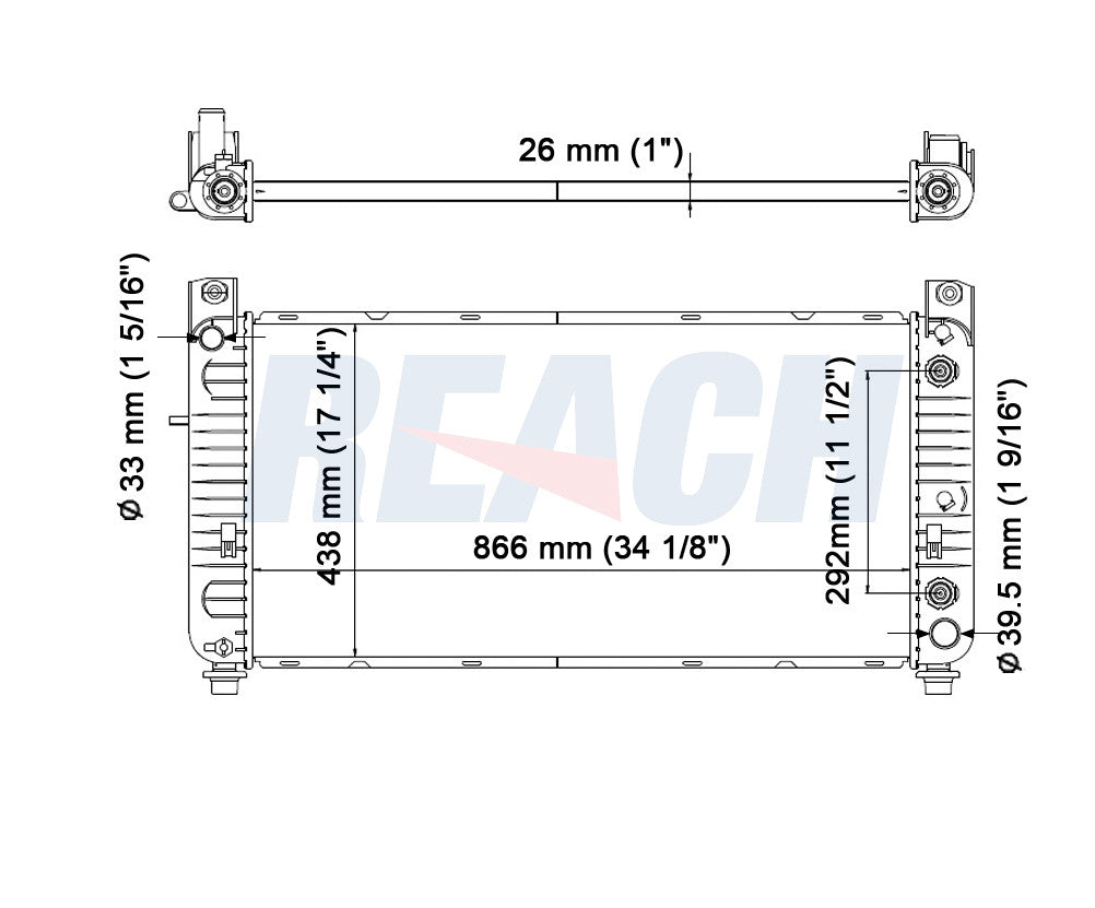 2000 CHEVROLET SILVERADO 2500 6.0 L RADIATOR REA41-2423A
