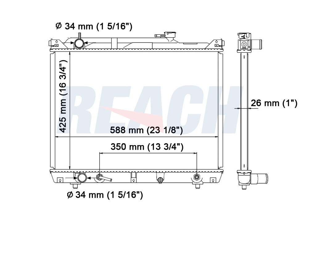 2002 SUZUKI XL-7 2.7 L RADIATOR REA41-2430A