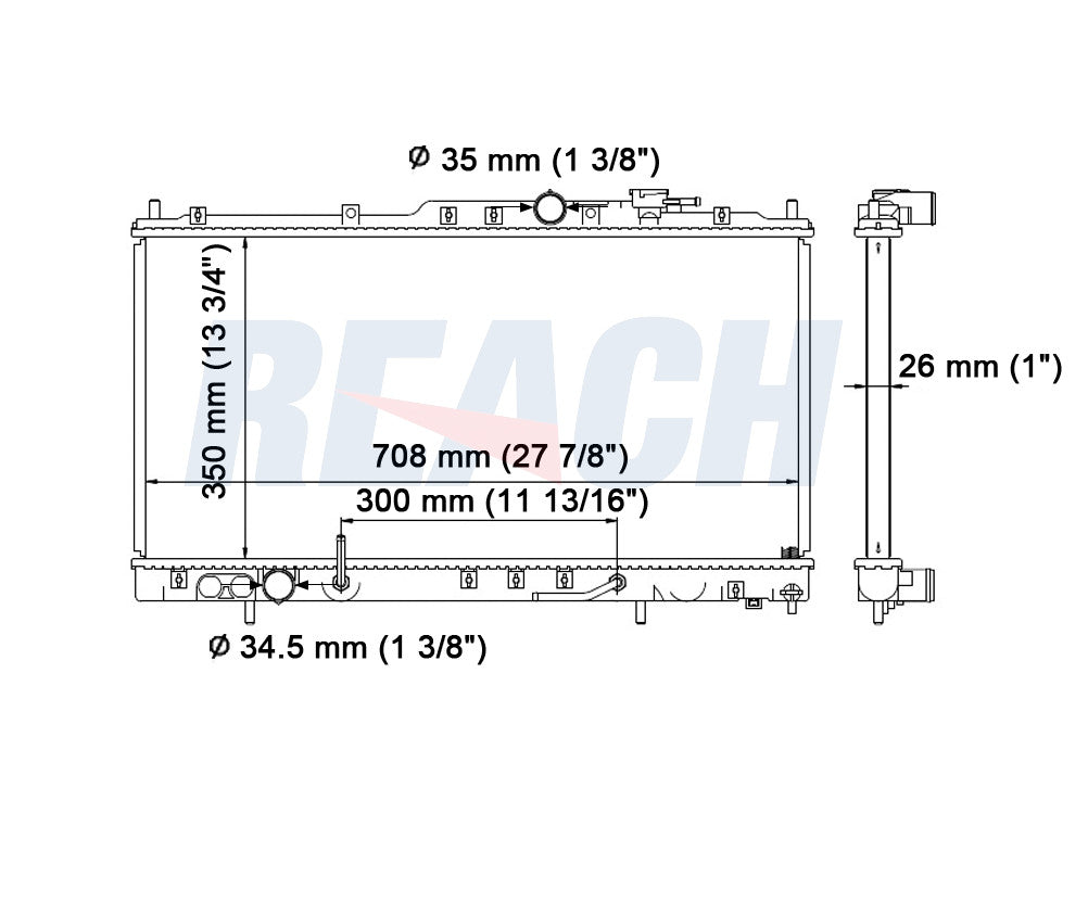 2002 CHRYSLER SEBRING 2.4 L RADIATOR REA41-2438A