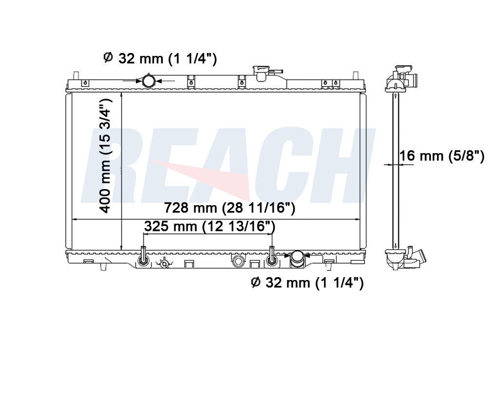 2003 HONDA CR-V 2.4 L RADIATOR REA41-2443A