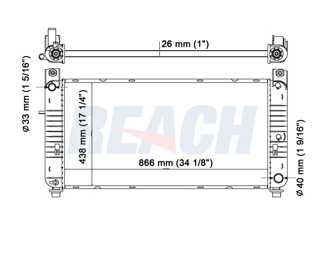 2000 CHEVROLET SILVERADO 2500 6.0 L RADIATOR REA41-2461A