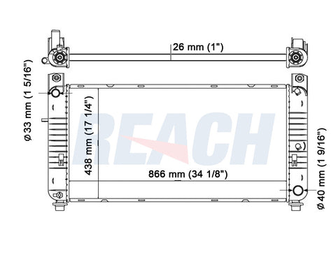 2000 CHEVROLET SILVERADO 2500 6.0 L RADIATOR REA41-2461A