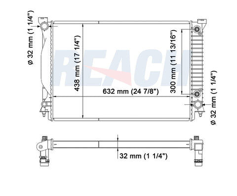 2003 AUDI A4 3.0 L RADIATOR REA41-2590A