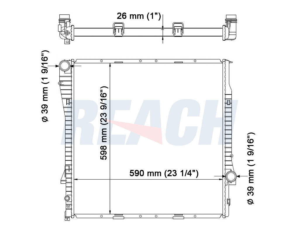2002 BMW X5 3.0 L RADIATOR REA41-2594A