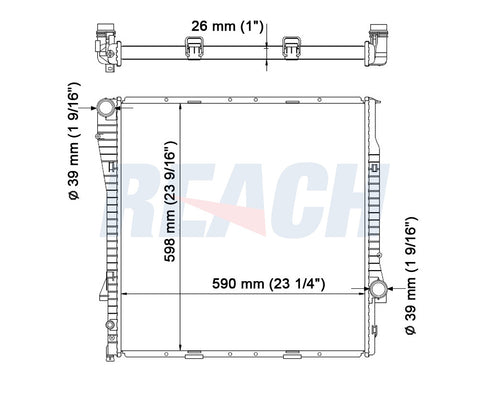 2002 BMW X5 3.0 L RADIATOR REA41-2594A