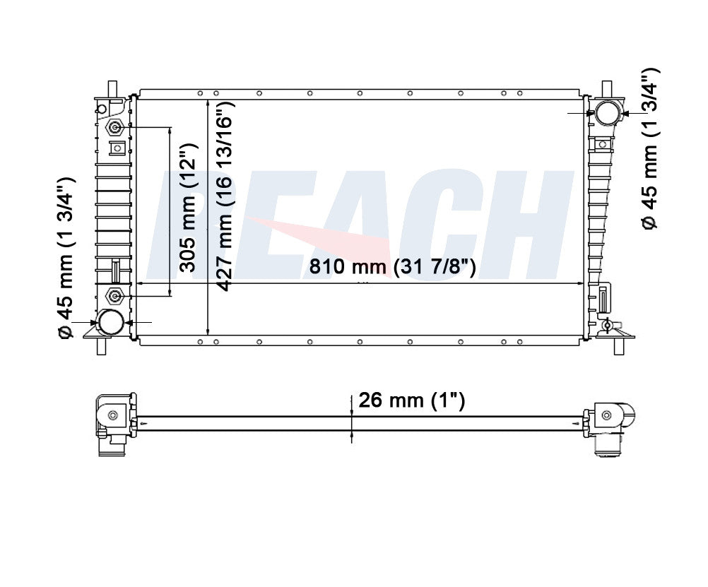 2003 FORD F-150 4.2 L RADIATOR REA41-2596A