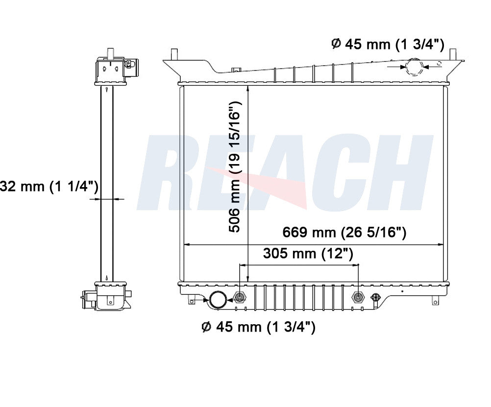 2003 FORD EXPEDITION 4.6 L RADIATOR REA41-2609A