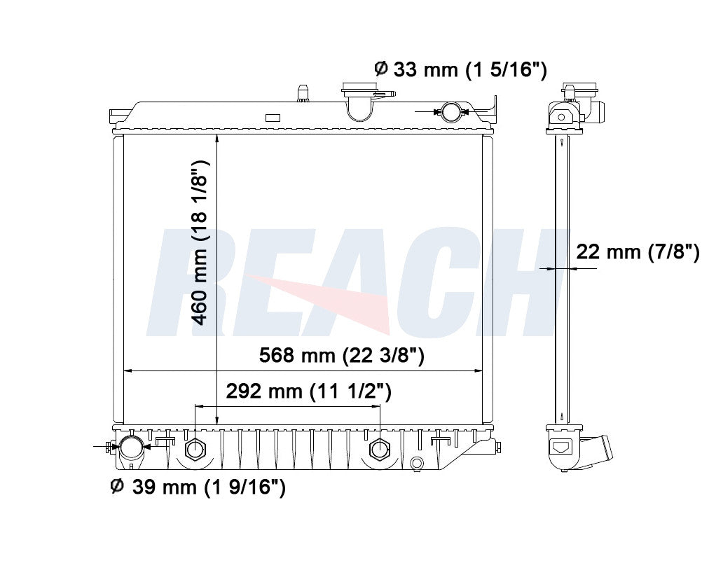 2012 CHEVROLET COLORADO 2.9 L RADIATOR REA41-2707A