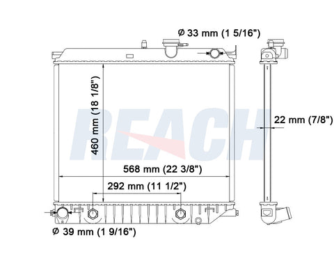 2012 GMC CANYON 3.7 L RADIATOR REA41-2707A