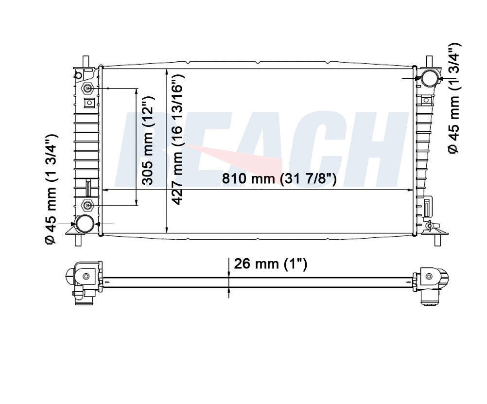 2003 FORD F-150 5.4 L RADIATOR REA41-2718A