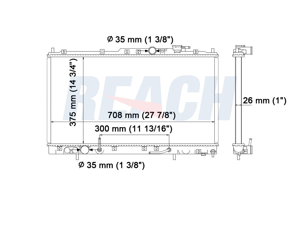 2003 MITSUBISHI GALANT 2.4 L RADIATOR REA41-2720A