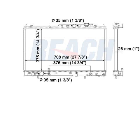 2003 MITSUBISHI GALANT 3.0 L RADIATOR REA41-2721A