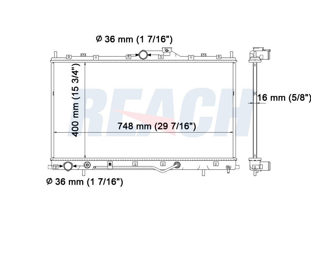 2012 MITSUBISHI GALANT 2.4 L RADIATOR REA41-2723A