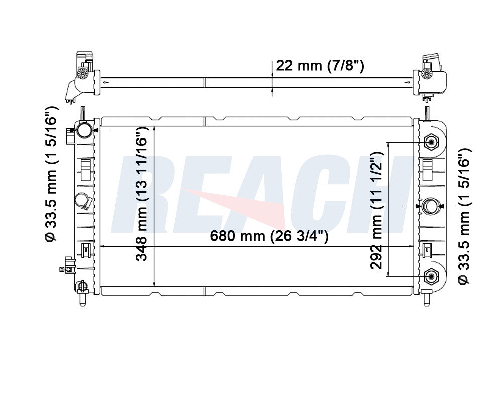 2010 CHEVROLET MALIBU 3.5 L RADIATOR REA41-2727A