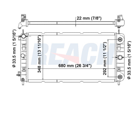 2008 SATURN AURA 3.5 L RADIATOR REA41-2727A