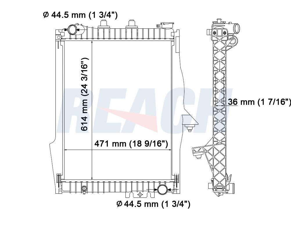 2005 DODGE DURANGO 5.7 L RADIATOR REA41-2738A