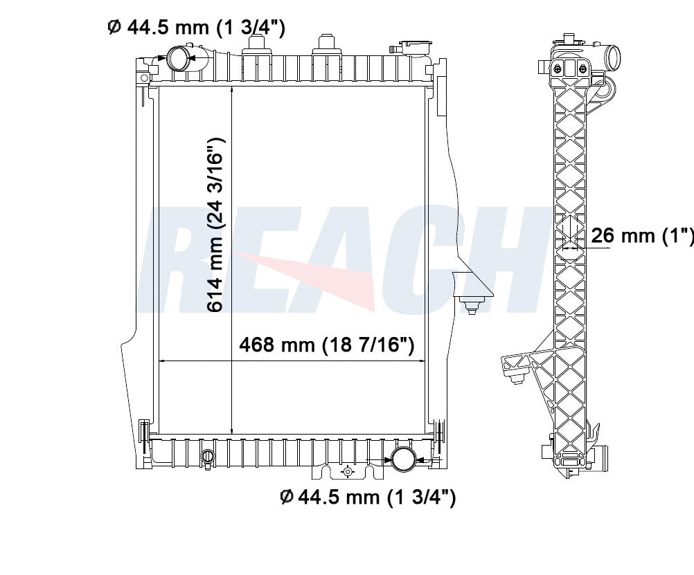 2009 DODGE DURANGO 3.7 L RADIATOR REA41-2739A