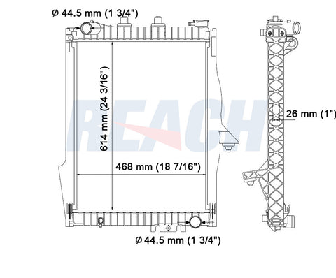 2005 DODGE DURANGO 4.7 L RADIATOR REA41-2739A