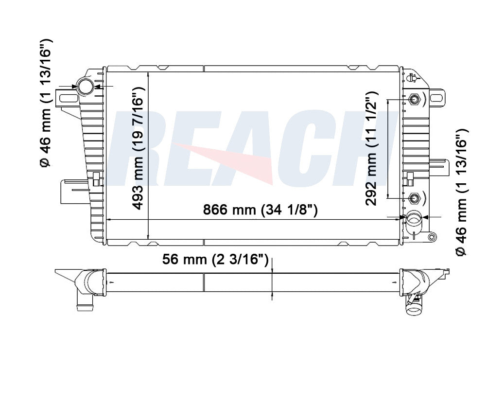 2003 CHEVROLET SILVERADO 3500 6.6 L RADIATOR REA41-2757A