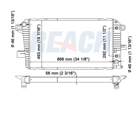 2005 CHEVROLET SILVERADO 3500 6.6 L RADIATOR REA41-2757A