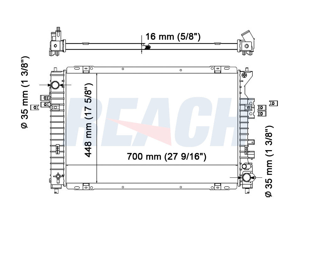 2006 FORD ESCAPE 2.3 L RADIATOR REA41-2762A