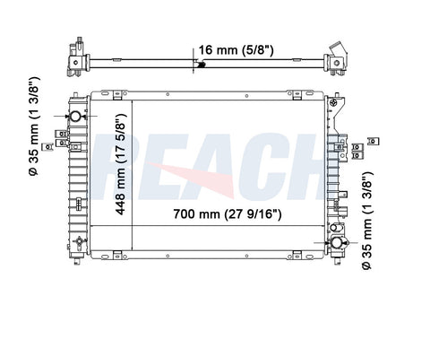 2005 FORD ESCAPE 2.3 L RADIATOR REA41-2762A