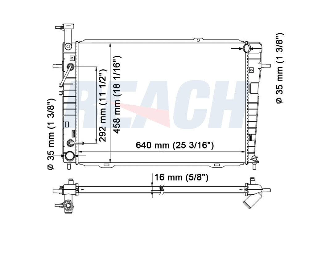 2005 HYUNDAI TUCSON 2.7 L RADIATOR REA41-2785A