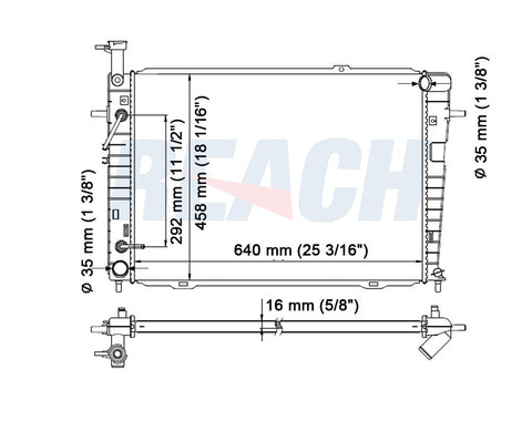 2005 HYUNDAI TUCSON 2.7 L RADIATOR REA41-2785A